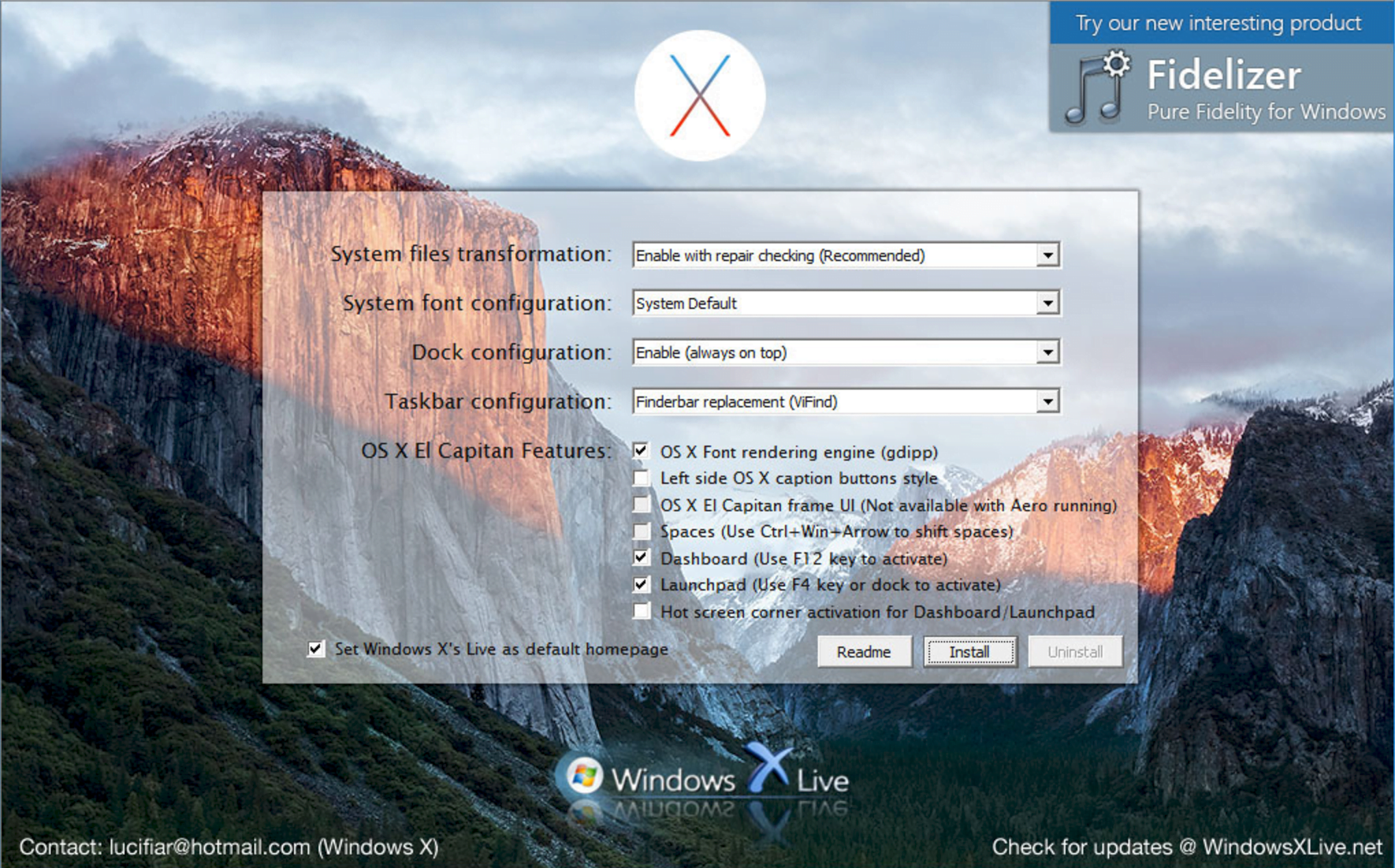 Installieren Sie den osx-Kapitän