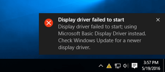 my display driver not working properly in windows 10