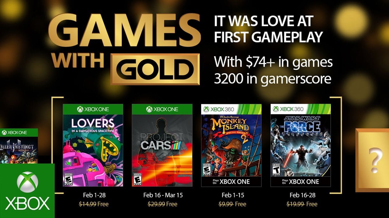 Free games with gold october 2018