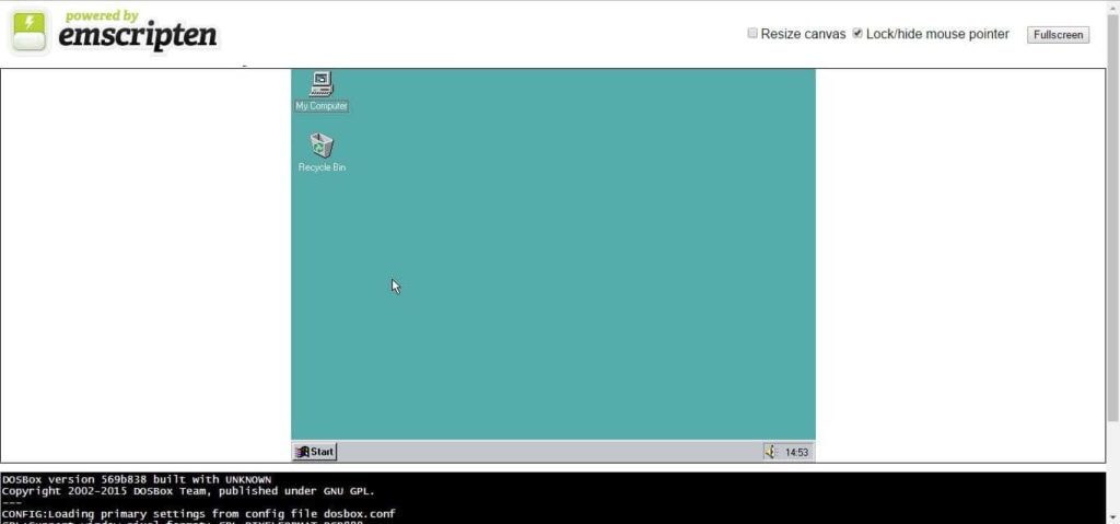 windows 95 emulator browser