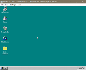 playing game on windows 95 emulator
